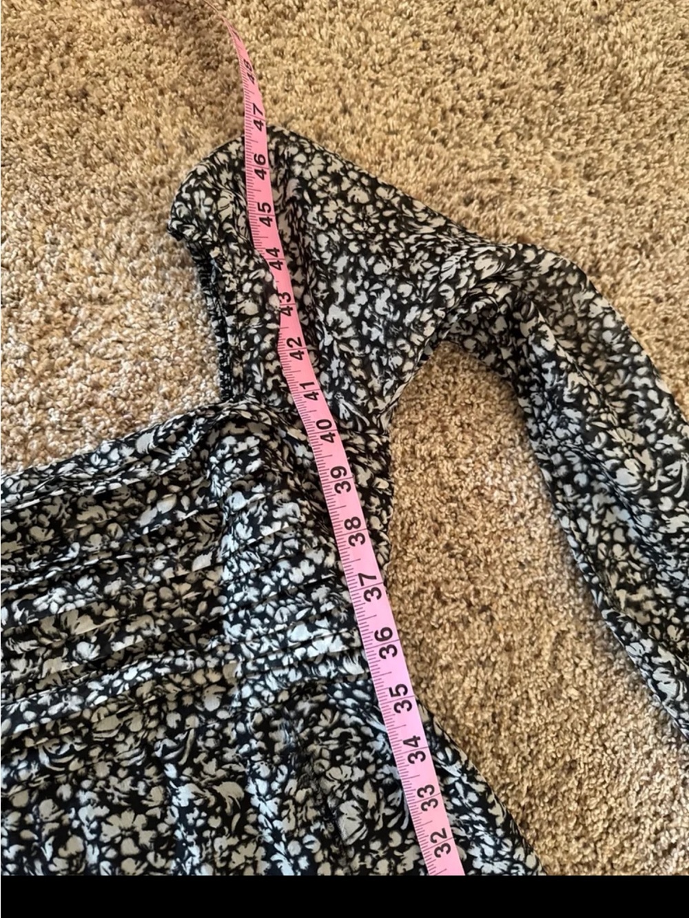 Abercrombie & Fitch Emerson Chiffon Long-Sleeve Midi Dress size Small - Picture 12 of 12